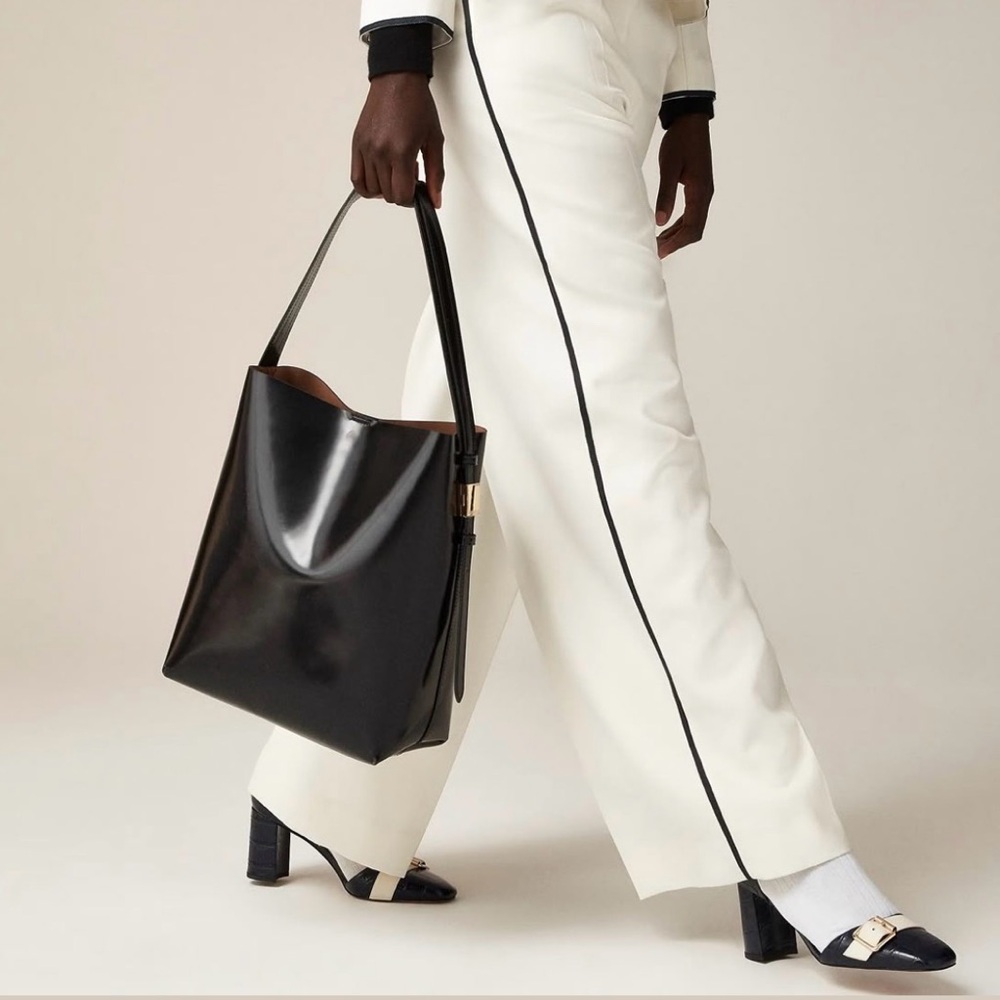 J. Crew Edie Bucket Bag in Italian Leather